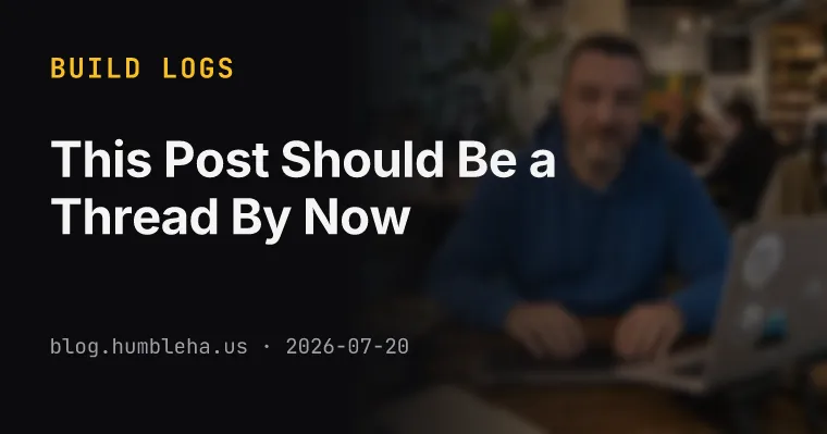 This Post Should Be a Thread By Now